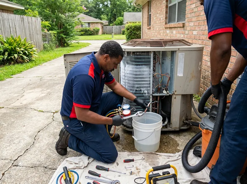 Frozen Coil and Drainage Repair in Baton Rouge, LA